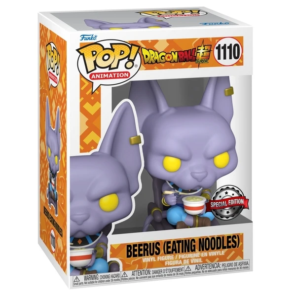 Funko POP! DragonBall Super Beerus Eating Noodles #1110 *Damaged Box*