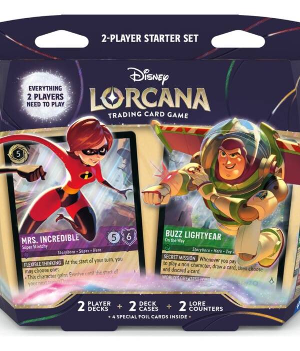 Disney Lorcana TCG 2-Player Set Mrs. Incredible and Buzz Lightyear