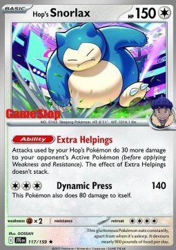 Pokémon TCG Singles Hop's Snorlax Stamped Gamestop