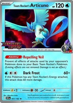 Pokémon TCG Singles Team Rocket's Articuno Stamped Destined Rivals *Sealed*