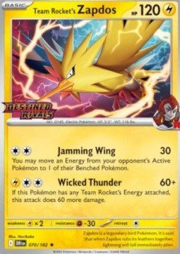 Pokémon TCG Singles Team Rocket's Zapdos Stamped Destined Rivals *Sealed*
