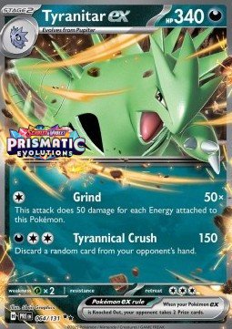 Pokémon TCG Singles Tyranitar Stamped Prismatic Evolutions