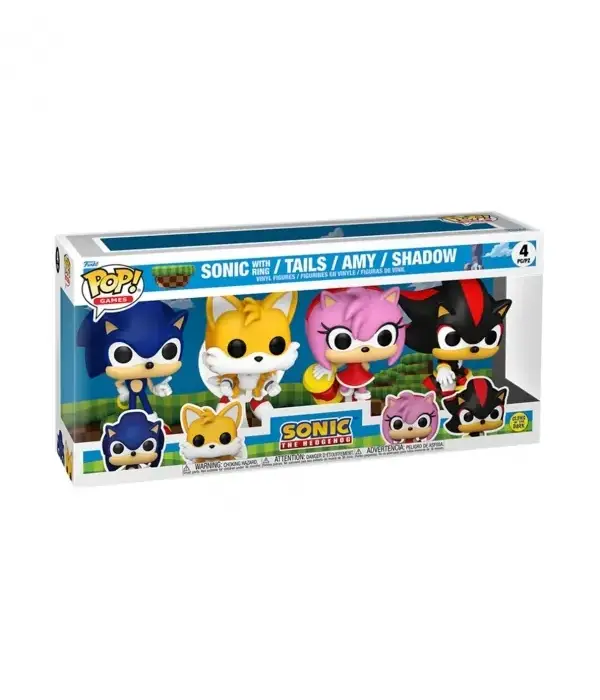 Funko POP! 4 Pack Sonic the Hedgehog Sonic with Rings / Tails / Amy / Shadow