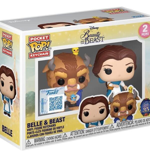 Funko POP! Beauty and the Beast POP! Vinyl Keychain 2-Pack Belle & Beast